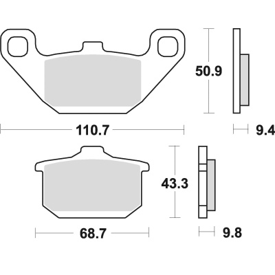 Braking Juego de pastillas de freno semimetálicas SM1 para Kawasaki