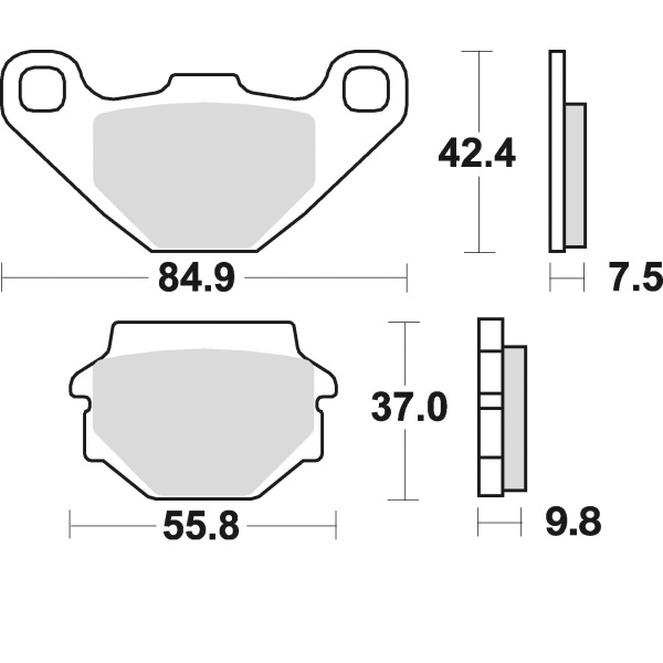 Braking Juego de pastillas de freno semimetálicas SM1