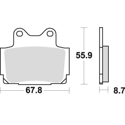 Braking Juego de pastillas de freno semimetálicas SM1 para Yamaha