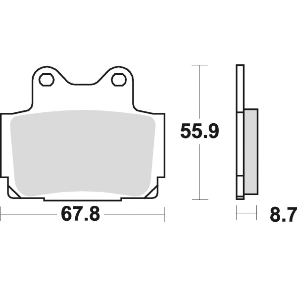 Braking Juego de pastillas de freno semimetálicas SM1 para Yamaha