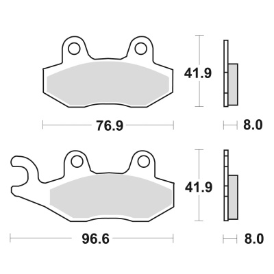 Braking Juego de pastillas de freno sinterizadas CM44 para Husqvarna/Kawasaki/Suzuki/Yamaha