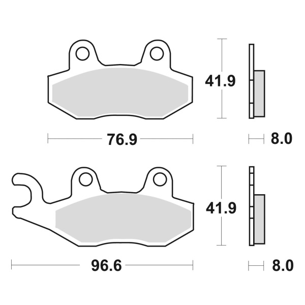 Braking Juego de pastillas de freno sinterizadas CM44 para Husqvarna/Kawasaki/Suzuki/Yamaha