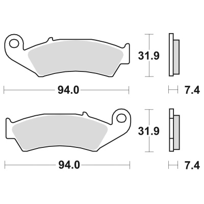 Braking Juego de pastillas de freno sinterizadas CM44 para Honda