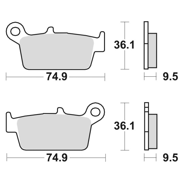 Braking Juego de pastillas de freno sinterizadas CM46