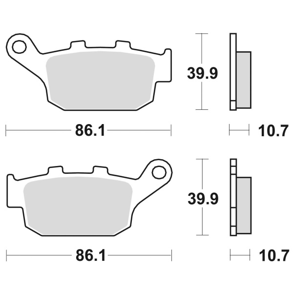 Braking Juego de pastillas de freno semimetálicas SM1 para Buell/Honda/Suzuki/Triumph/Yamaha