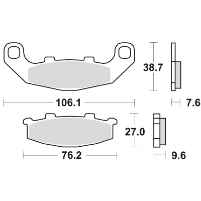 Braking Juego de pastillas de freno semimetálicas SM1 para Kawasaki/Suzuki