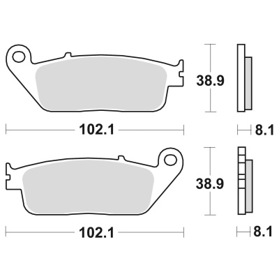 Braking Juego de pastillas de freno semimetálicas SM1