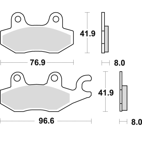 Braking Juego de pastillas de freno semimetálicas SM1