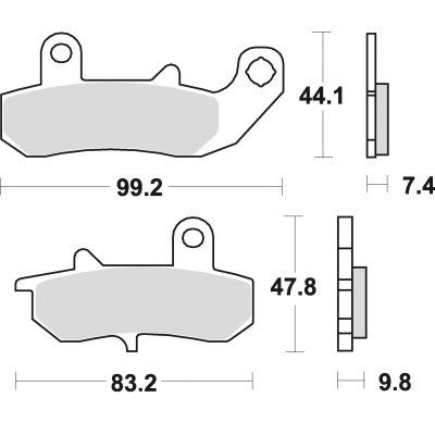 Braking Juego de pastillas de freno semimetálicas SM1 para Suzuki/Yamaha
