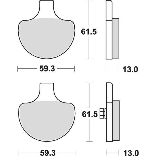 Braking Juego de pastillas de freno sinterizadas CM77 para Harley