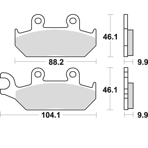 Braking Juego de pastillas de freno semimetálicas SM1 para Yamaha