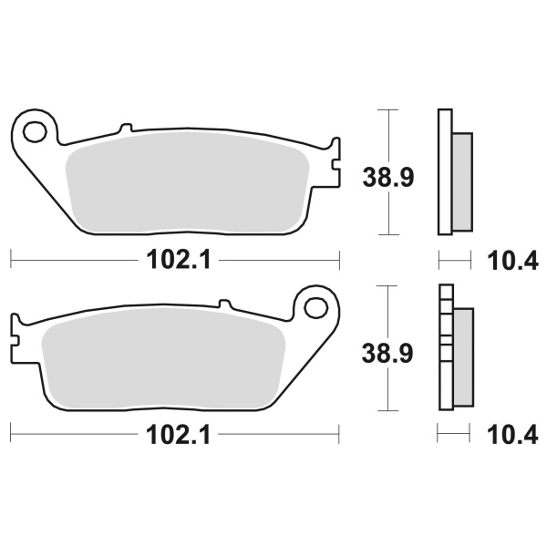 Braking Juego de pastillas de freno semimetálicas SM1 para Honda/Yamaha