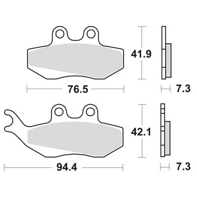 Braking Juego de pastillas de freno semimetálicas SM1