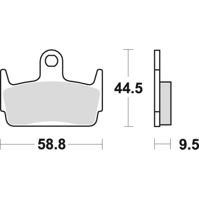 Braking Juego de pastillas de freno semimetálicas SM1 para Honda/Kymco