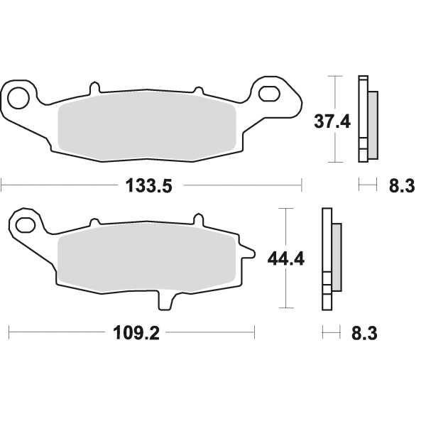 Braking Juego de pastillas de freno sinterizadas CM55 para Kawasaki/Suzuki