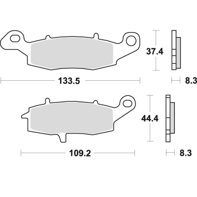 Braking Juego de pastillas de freno sinterizadas CM55 para Kawasaki/Suzuki