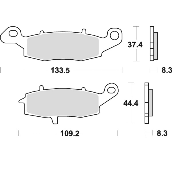 Braking Juego de pastillas de freno sinterizadas CM55 para Kawasaki/Suzuki