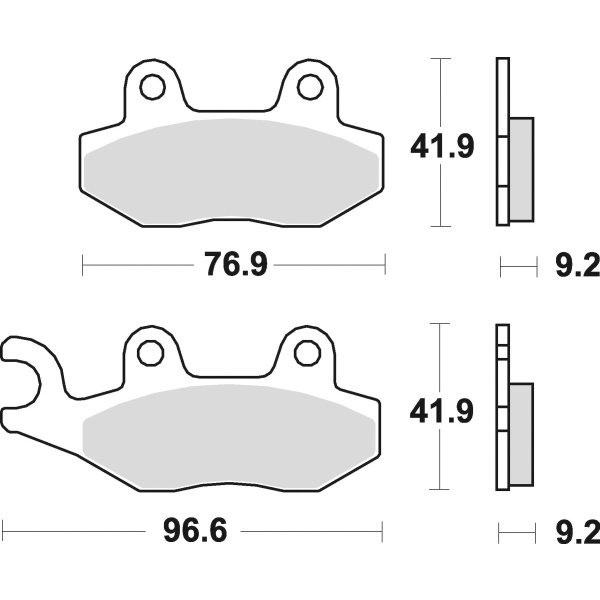 Braking Juego de pastillas de freno semimetálicas SM1 para Honda/Kymco/Peugeot