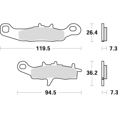 Braking Juego de pastillas de freno sinterizadas CM44 para Kawasaki/Suzuki