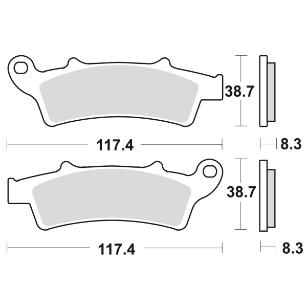 Braking Juego de pastillas de freno semimetálicas SM1 para Aprilia/Kymco/Piaggio