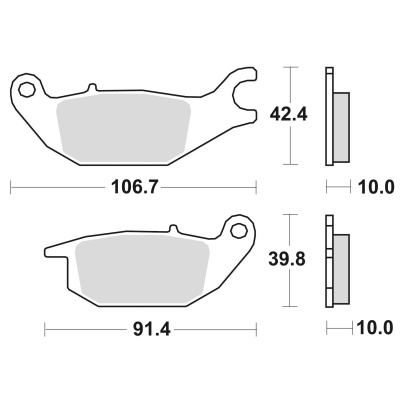 Braking Juego de pastillas de freno semimetálicas SM1 para Honda/Yamaha