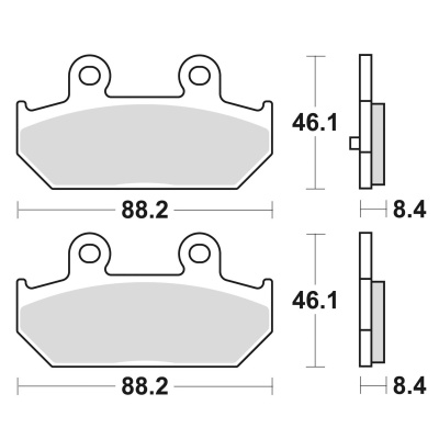 Braking Juego de pastillas de freno semimetálicas SM1 para Suzuki