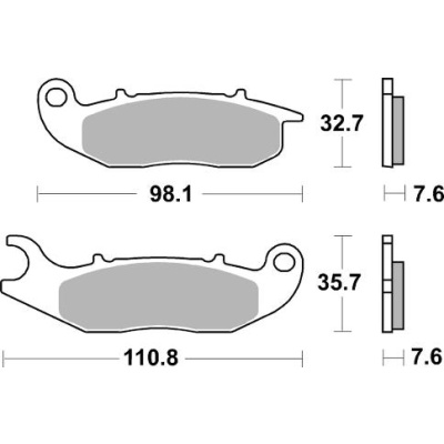 Braking Juego de pastillas de freno sinterizadas CM44 para Honda