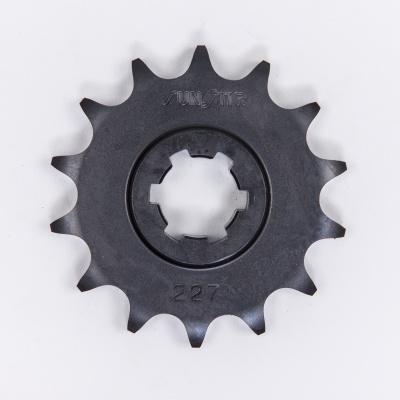 Sunstar Piñón de acero de 14 dientes. Paso de cadena 428
