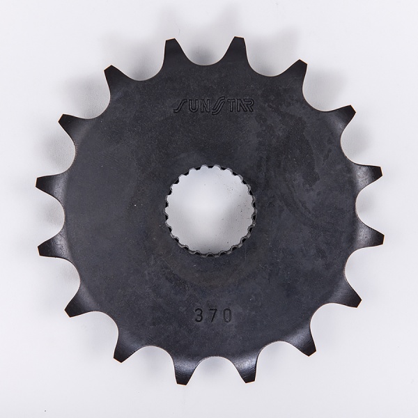 Sunstar Piñón de acero de 16 dientes. Paso de cadena 520