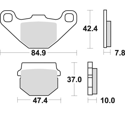 Braking Juego de pastillas de freno sinterizadas CM44 para Aprilia/Kawasaki/Polaris/Suzuki