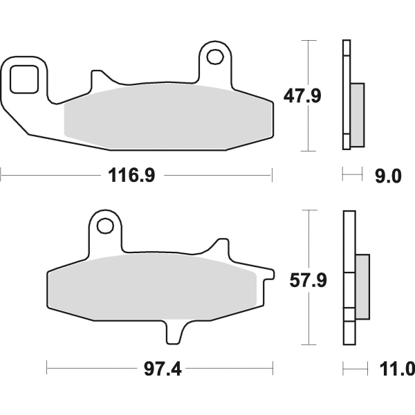 Braking Juego de pastillas de freno semimetálicas SM1 para Suzuki