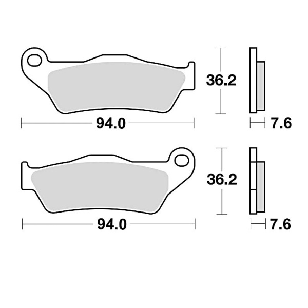 Braking Juego de pastillas de freno semimetálicas SM1