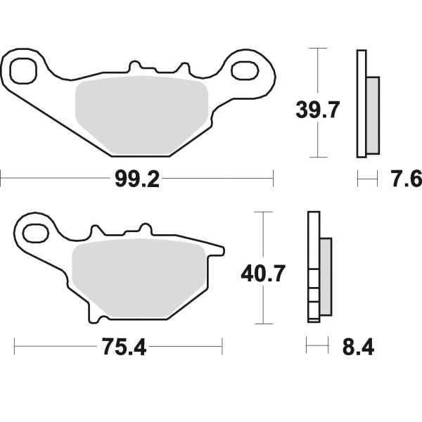 Braking Juego de pastillas de freno semimetálicas SM1 para Suzuki