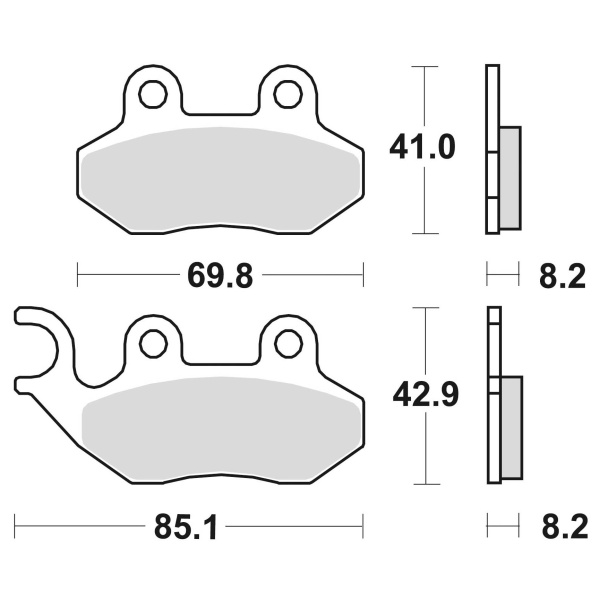 Braking Juego de pastillas de freno semimetálicas SM1 para Peugeot/SYM