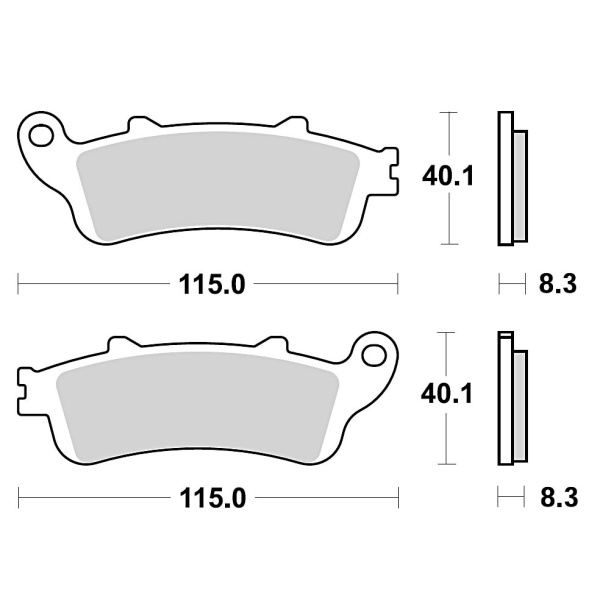 Braking Juego de pastillas de freno semimetálicas SM1 para Honda/Kawasaki/Peugeot