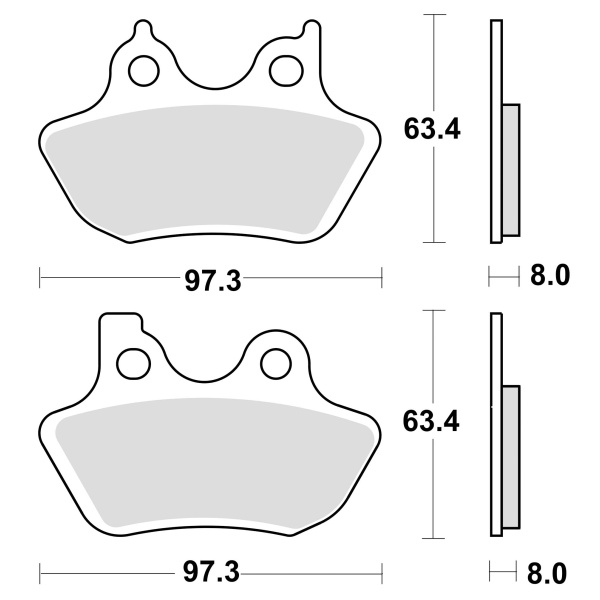 Braking Juego de pastillas de freno sinterizadas CM77 para Harley