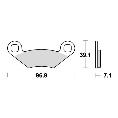 Braking Juego de pastillas de freno sinterizadas CM44 para Polaris