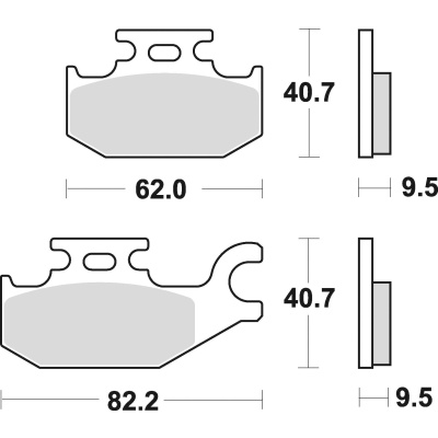 Braking Juego de pastillas de freno semimetálicas SM1 para Benelli/Suzuki