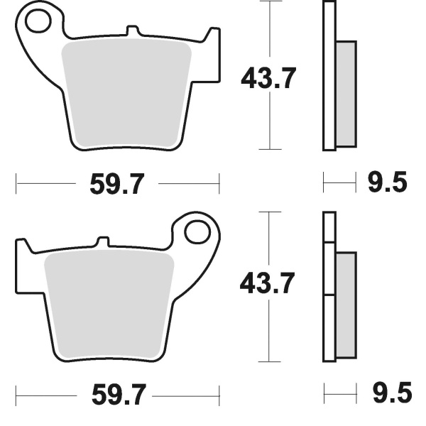 Braking Juego de pastillas de freno sinterizadas CM44 para Fantic/Honda/TM