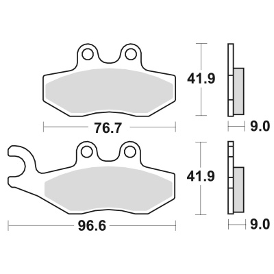 Braking Juego de pastillas de freno semimetálicas SM1 para Aprilia/Gilera/Peugeot/Piaggio