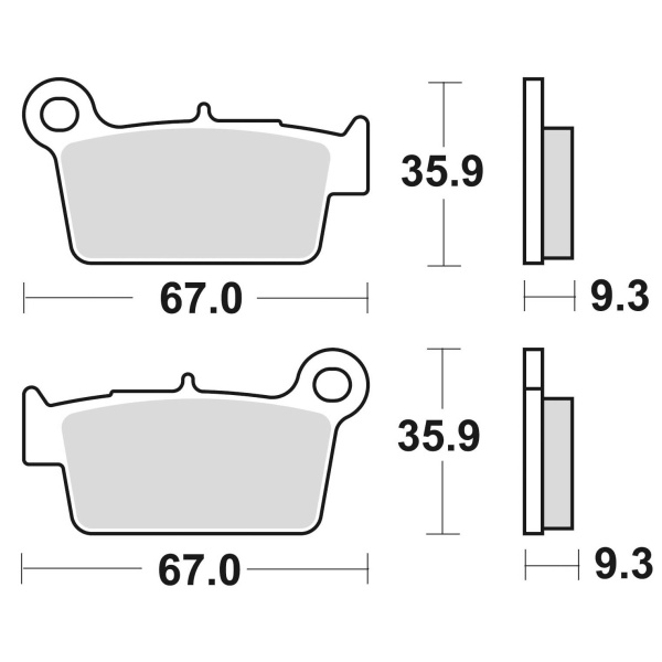 Braking Juego de pastillas de freno sinterizadas CM46