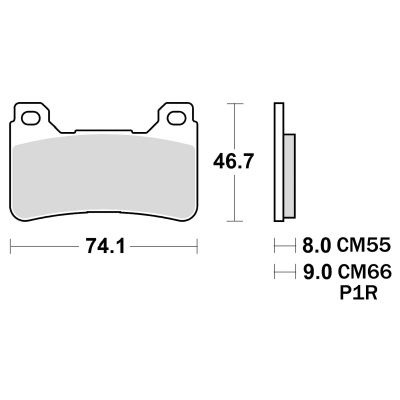 Braking Juego de pastillas de freno sinterizadas CM55 para Honda