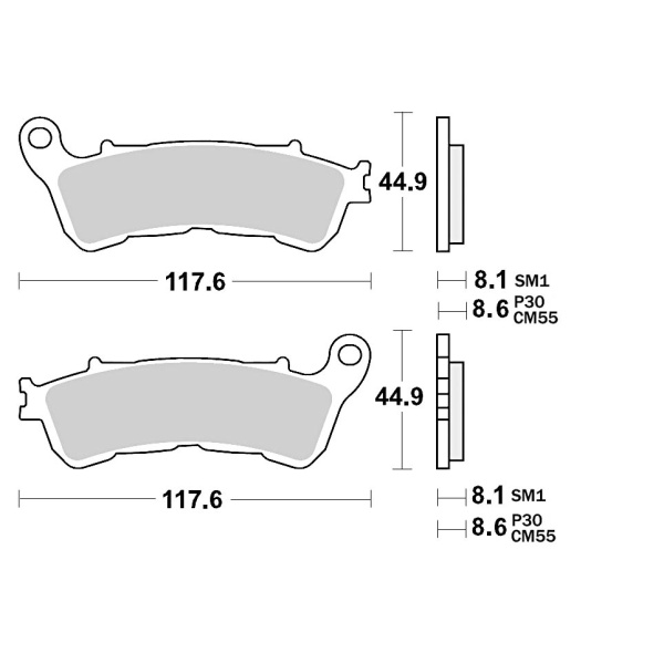 Braking Juego de pastillas de freno sinterizadas CM55 para Honda/Suzuki