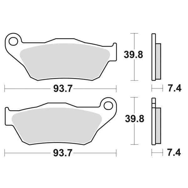 Braking Juego de pastillas de freno semimetálicas SM1 para Yamaha