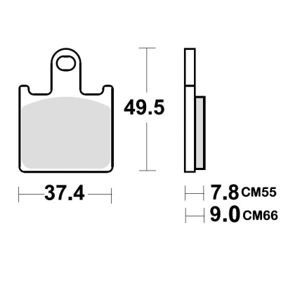 Braking Juego de pastillas de freno sinterizadas CM55 para Kawasaki