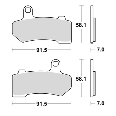 Braking Juego de pastillas de freno sinterizadas CM77 para Harley