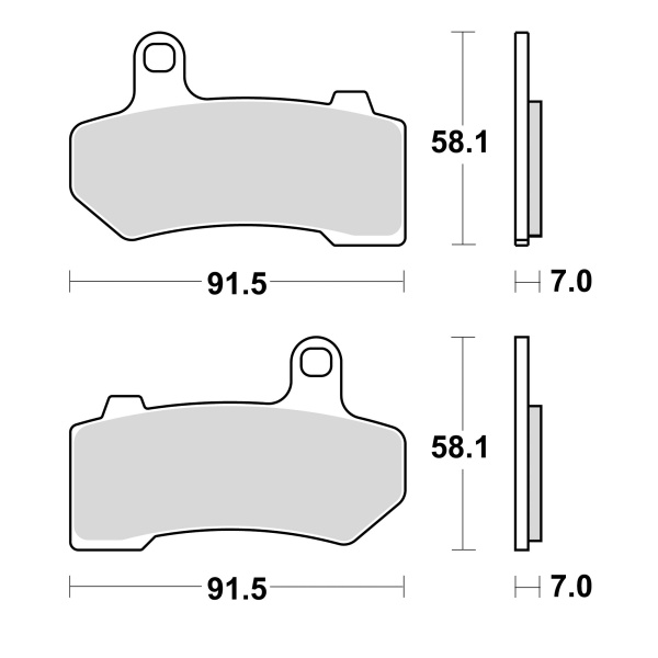 Braking Juego de pastillas de freno sinterizadas CM77 para Harley