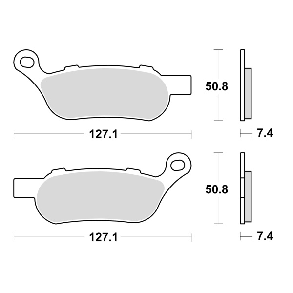 Braking Juego de pastillas de freno sinterizadas CM44 para Harley