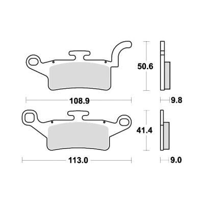 Braking Juego de pastillas de freno semimetálicas SM1 para Yamaha
