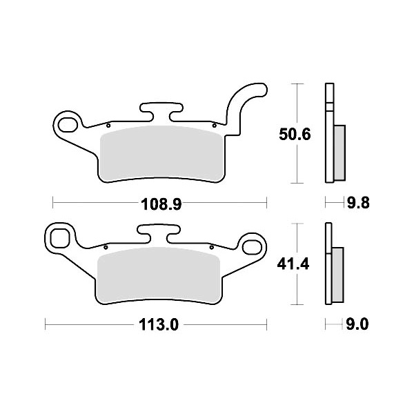 Braking Juego de pastillas de freno semimetálicas SM1 para Yamaha